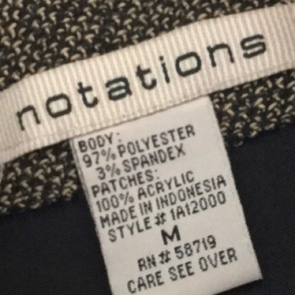 Vintage Notations Boho Patchwork Embroidered Butt… - image 7